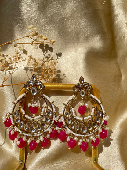 Rose Fushion Jhumkas