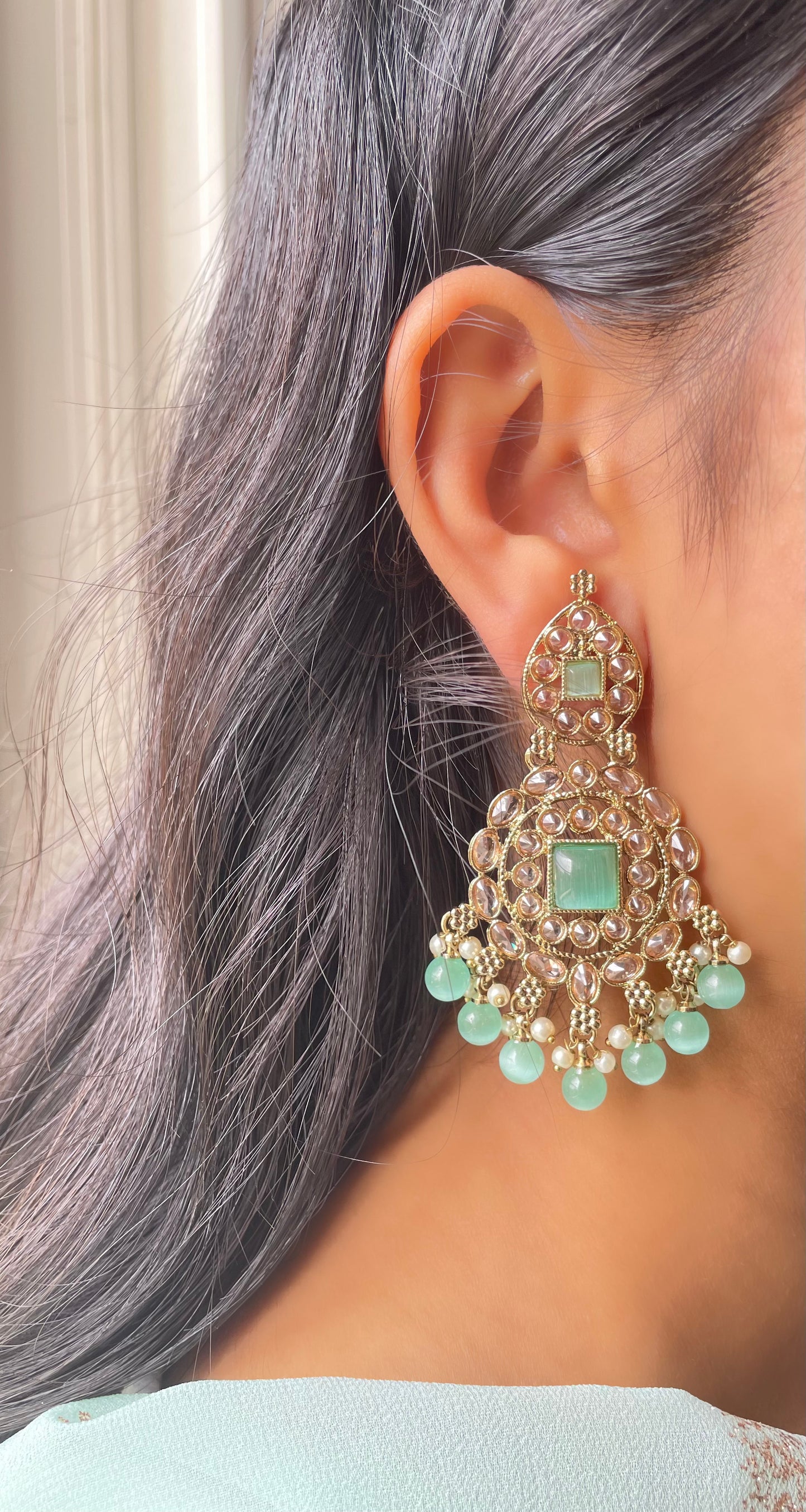 Neeli Jhumkas